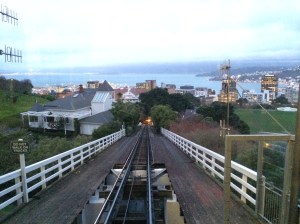 View from the cable car in Wellington